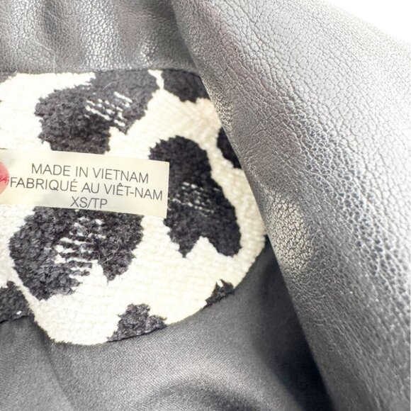 Alice Olivia Harvey Patchwork Animal Print Leather Jacket - Picture 7 of 9